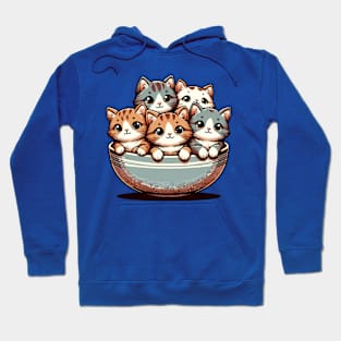 Cute cats in a bowl Hoodie